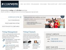 Tablet Screenshot of corpvote.com.au